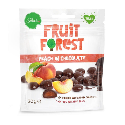 Fruit Forest Natural Peach in Dark Chocolate Vegan Gluten Free 30g