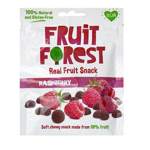 Fruit Forest Real Fruit Snack Raspberry No Added Sugar 100% Natural Vegan Gluten Free 30g