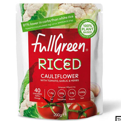Fullgreen Cauliflower Rice with Tomato Garlic & Herbs 200g No Added Sugar Keto Friendly Gluten Free