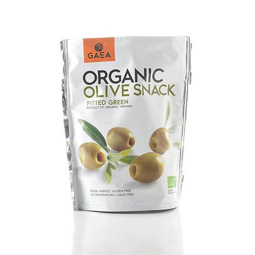 GAEA Organic Pitted Green Olives Snack 65g