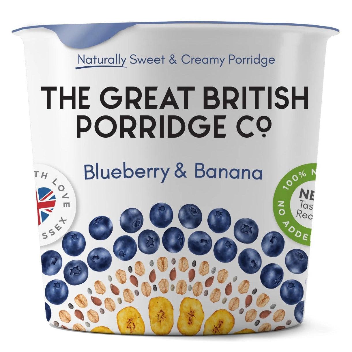 GB Porridge Blueberry & Banana Instant Porridge Pot Sugar Free 60g
