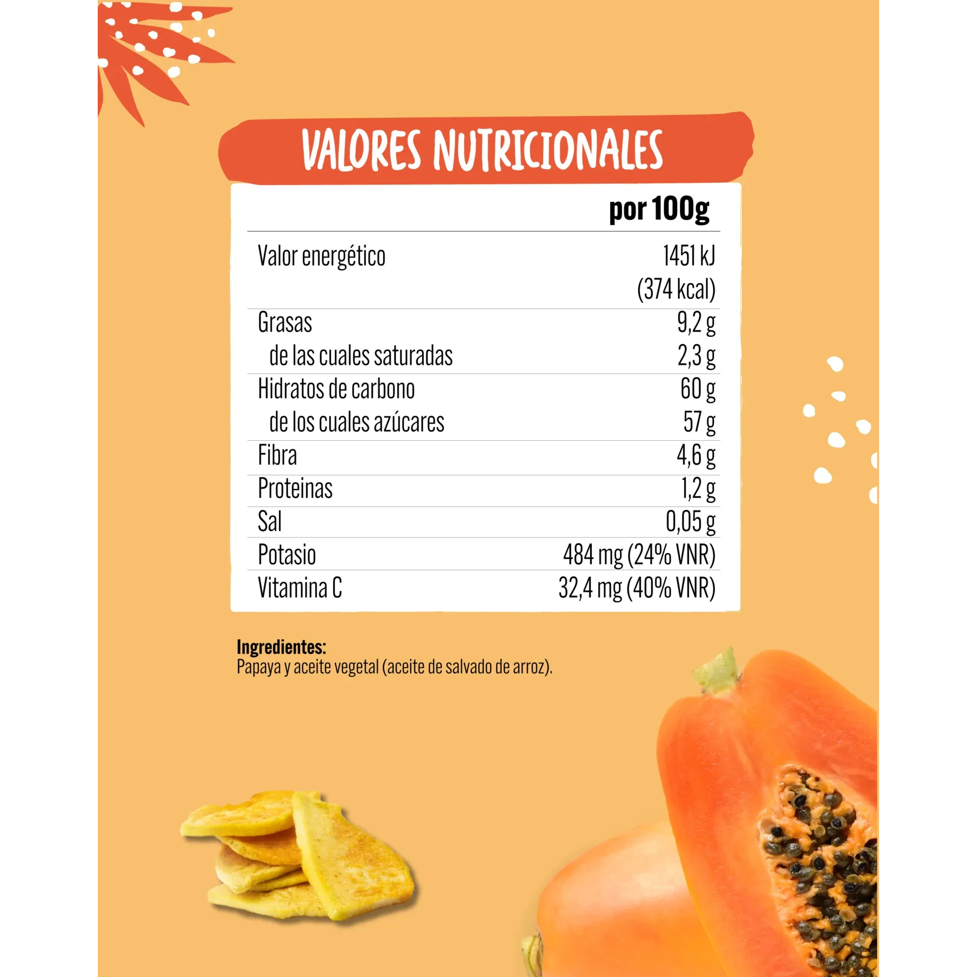 GEN FRUIT Snacks Papaya Chips 40g