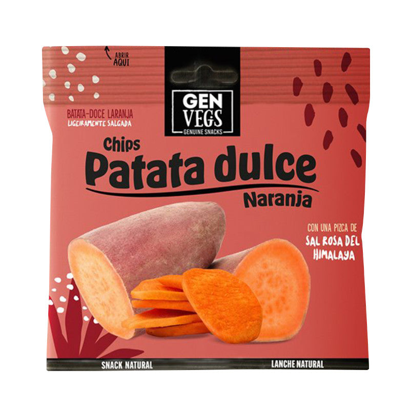 GEN VEGS Orange Sweet Potato Chips with Himalayan Pink Salt 45g