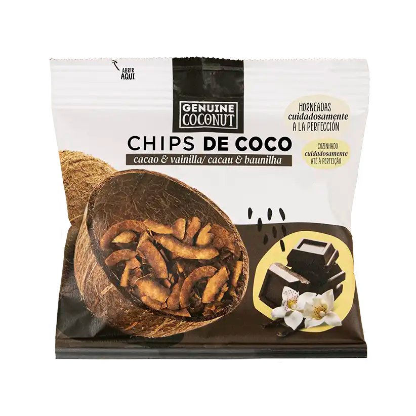 GENUINE COCONUT Chips Cocoa & Vanilla 34g
