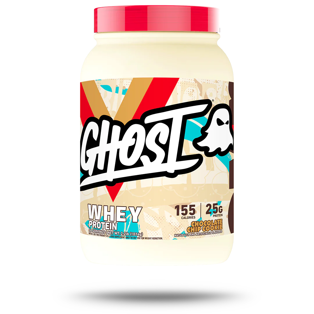 GHOST Whey Protein Chocolte Chip Cookie Whey Protein Isolate, Concentrate & Hydrolyzed Whey Protein Blend - Soy & Gluten Free 1014g
