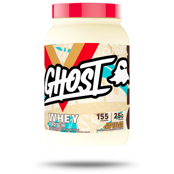 GHOST Whey Protein Chocolte Chip Cookie Whey Protein Isolate, Concentrate & Hydrolyzed Whey Protein Blend - Soy & Gluten Free 1014g