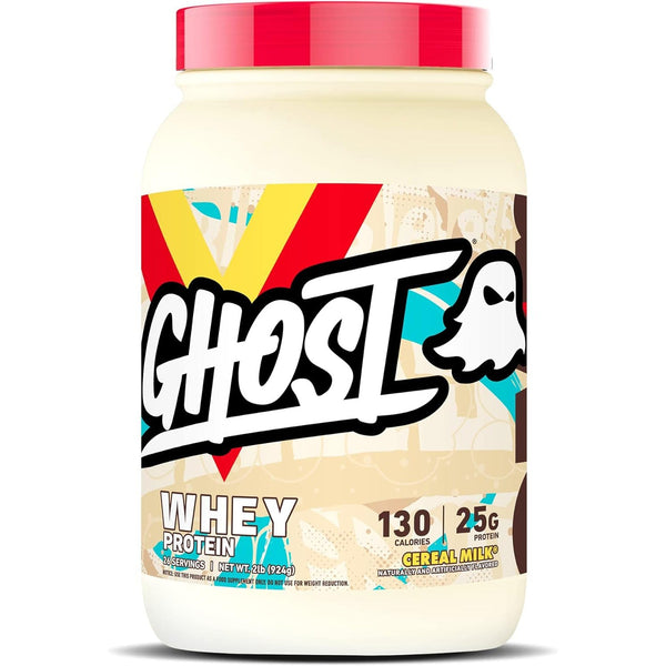 GHOST Whey Protein Powder, Cereal Milk 918g, Protein Isolate, Concentrate & Hydrolyzed Whey Protein Blend - Soy & Gluten Free