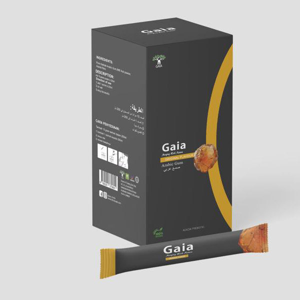 Gaia Grade AAA Arabic Gum Powder Original Prebiotic 15 Sachets 15x15gm