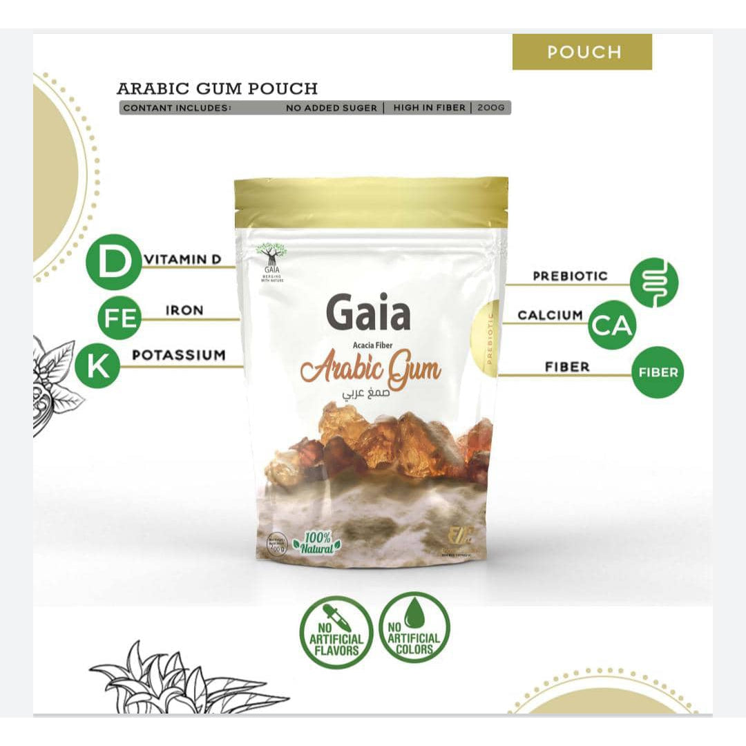Gaia Grade AAA Arabic Gum Powder Original Prebiotic 200g