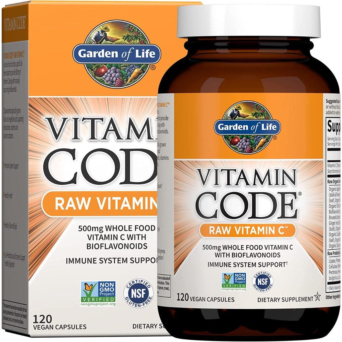 Garden of Life Vitamin Code RAW Vitamin C 120 Vegan Capsules
