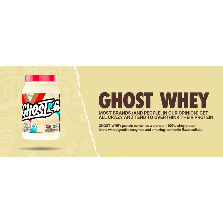 Ghost Whey Protein Powder Milk Chocolate Whey Isolate, Concentrate & Hydrolyzed Whey Protein Blend - Soy & Gluten Free 924g