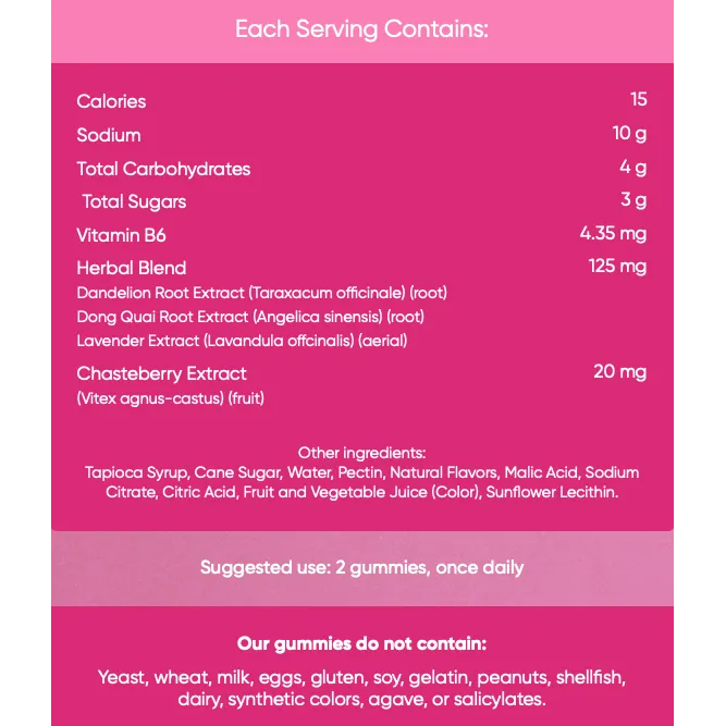 Goli Nutrition Women's PMS Support Vegan Vitamin Gummies - 60 Gummies