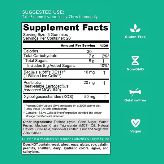 Goli Pre+Post+Probiotics Gummies Revolutionary formula combining Prebiotics, Probiotics, & Postbiotics 60 Pieces