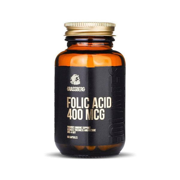 Grassberg Folic Acid 400mcg Supplements - 60 Capsules