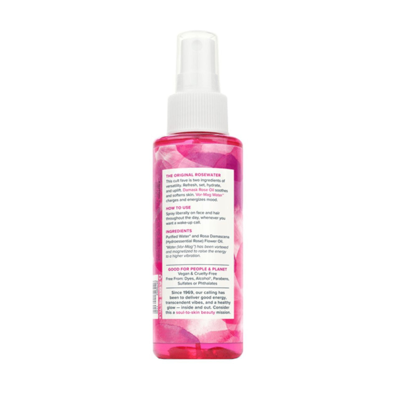 Heritage Store Rosewater - Refreshing Facial Mist for Glowing Skin with Damask Rose, All Skin Types 118ML