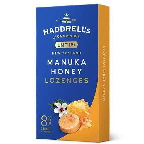 Haddrell's of Cambridge Lozenges Manuka Honey UMF +16 8 Pack