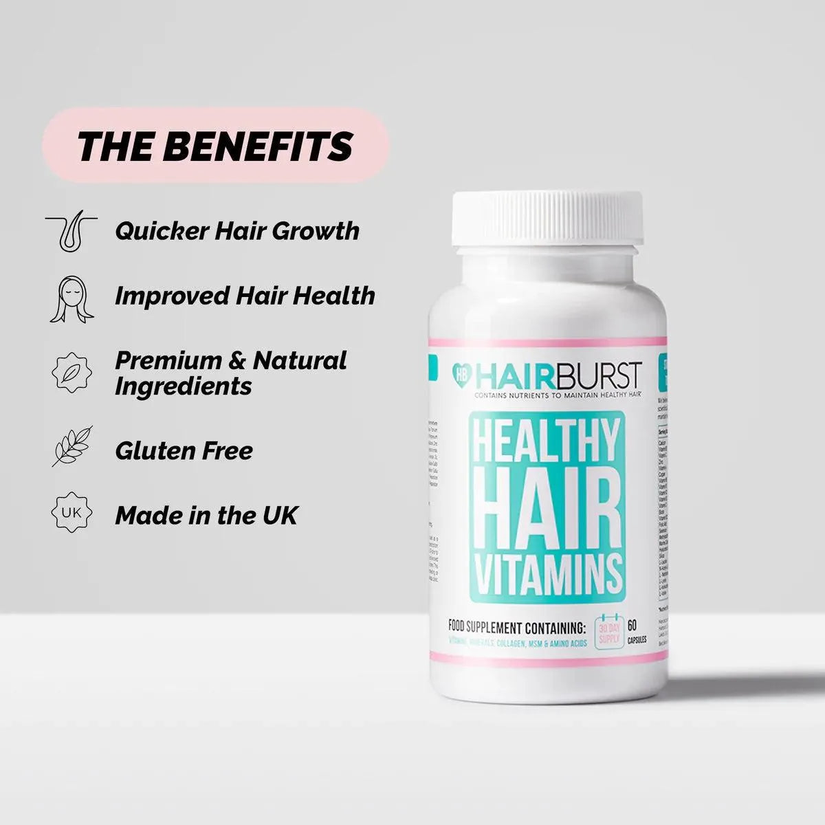 Hairburst Healthy Hair Vitamins 3 Month Supply 3 x 60 Capsules