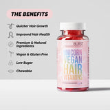Hairburst Unicorn Vegan Hair Vitamins for healthier hair growth 60 gummies