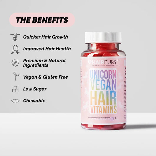 Hairburst Unicorn Vegan Hair Vitamins for healthier hair growth 60 gummies