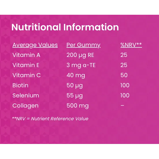 Haliborange Beauty Collagen Healthy Hair, Skin & Nails 30 Pineapple Flavour Gummies