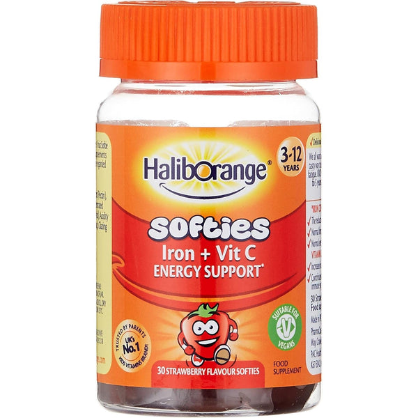 Haliborange Iron & Vitamin C Softies Gummies for Kids - 30 Strawberry Flavor Gummies