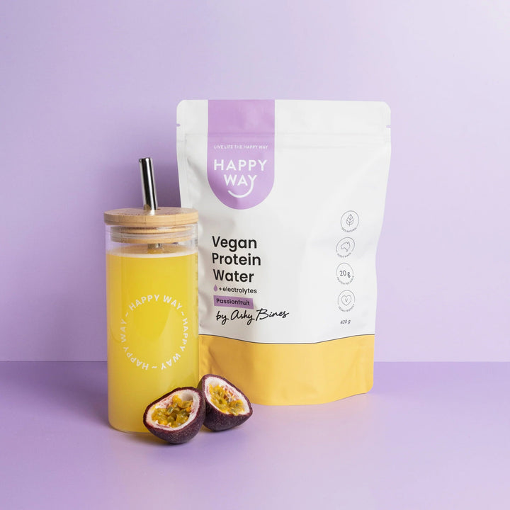 Happyway Vegan Protein Water +electrolytes Passionfruit 420g