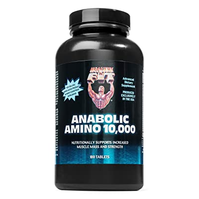 Healthy 'N Fit ANABOLIC Amino 10,000 180 Tablets, EAA & BCAA - 10,000 MGS Amino Acids per Serving