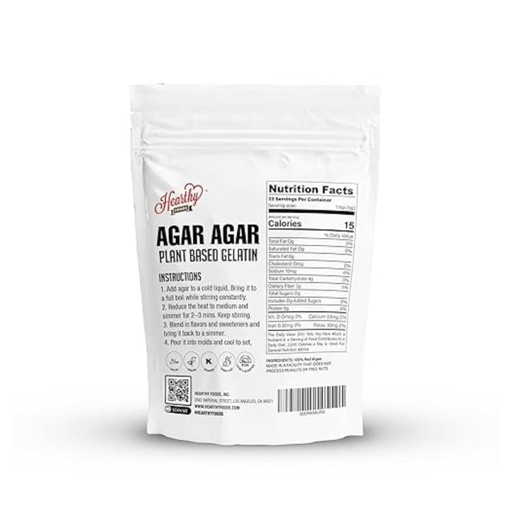 Hearthy Foods AGAR AGAR Plant Based Gelatin 113g