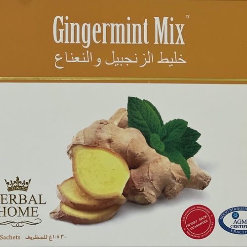 Herbal Home Gingermint Mix Ginger and Mint 30 Sachets