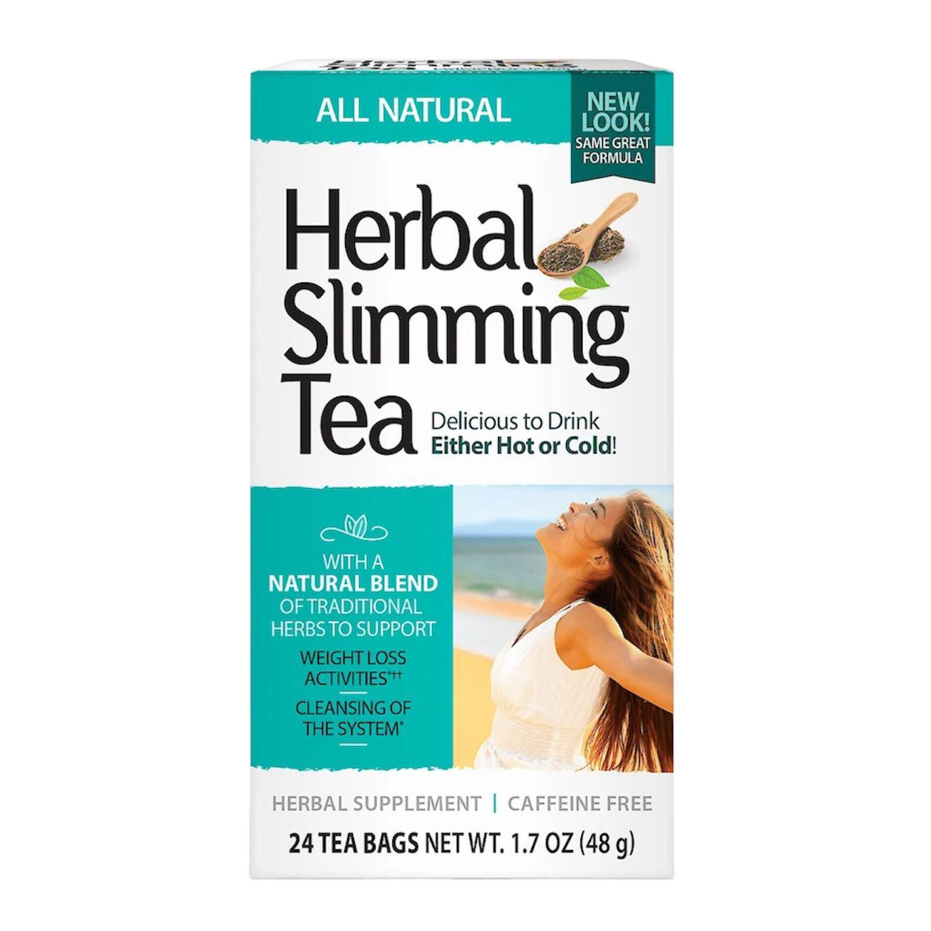 Herbal Slimming Tea Senna Leaves, All Natural, Caffeine Free, 24 Tea Bags, 1.7 oz (48 g)
