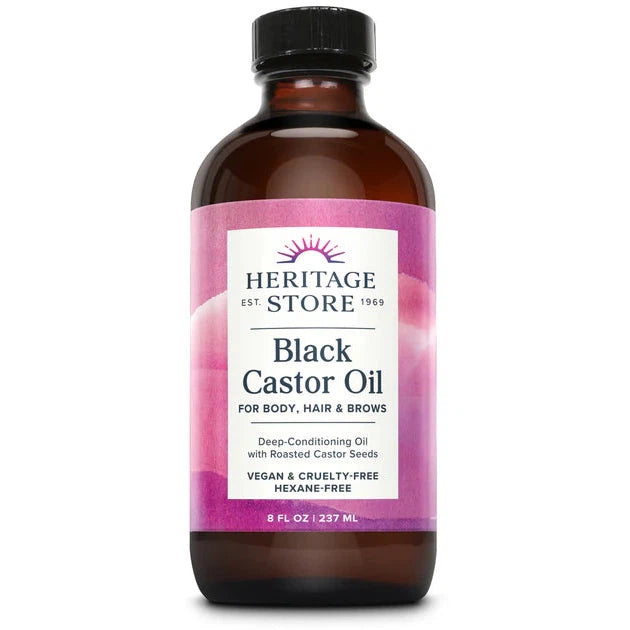 Heritage Store Black Castor Oil Cold-Pressed 237ml