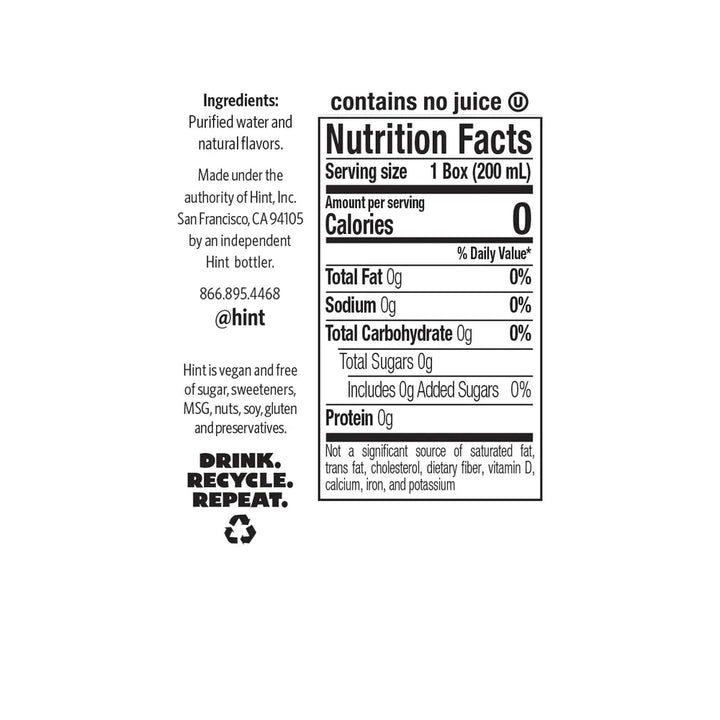 Hint Kids Water Blackberry Pure Water Infused Blackberry, Zero Sugar, Zero Calories, Zero Sweeteners, Zero Preservatives, Zero Artificial Flavors