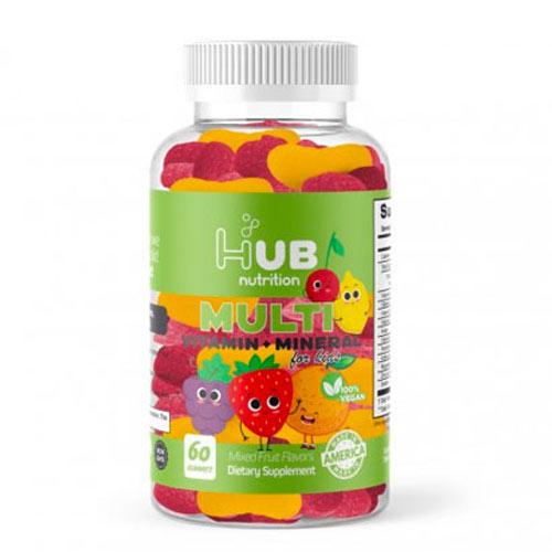 Hub Nutrition Multi Vitamin & Mineral For Kids Mixed Fruit Flavor Non-GMO 60 Gummies