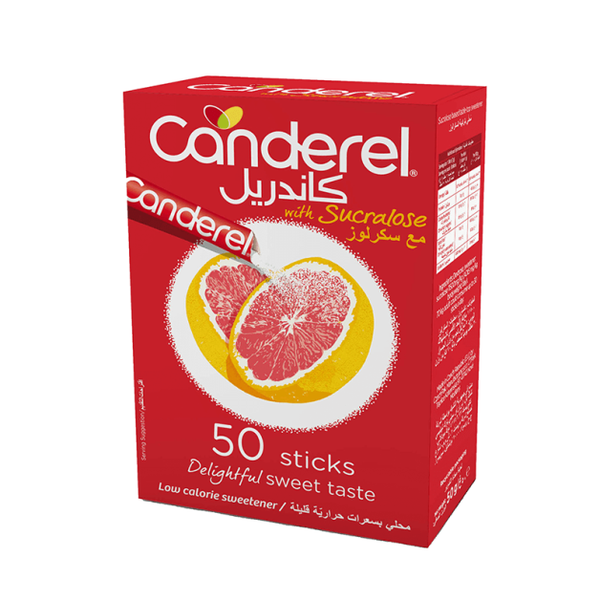 Canderel with Sucralose Low Calorie Sweetener 50sticks 50g