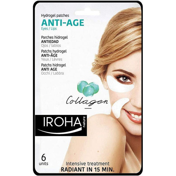 IROHA Nature Hydrogel patches eyes and lips Anti-age COLLAGEN 3.2g