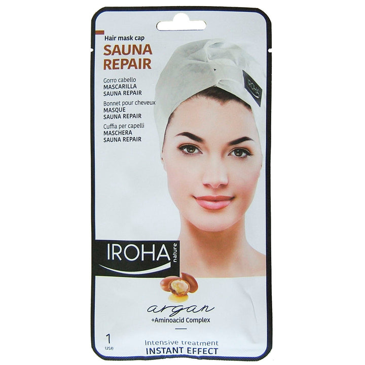 IROHA nature Hair mask cap SAUNA REPAIR ARGAN+ Amino acid Complex 40g