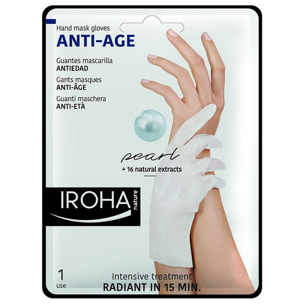 IROHA nature Hand & Nail mask Gloves ANTI-AGE PEARL +16 natural extracts 9ml