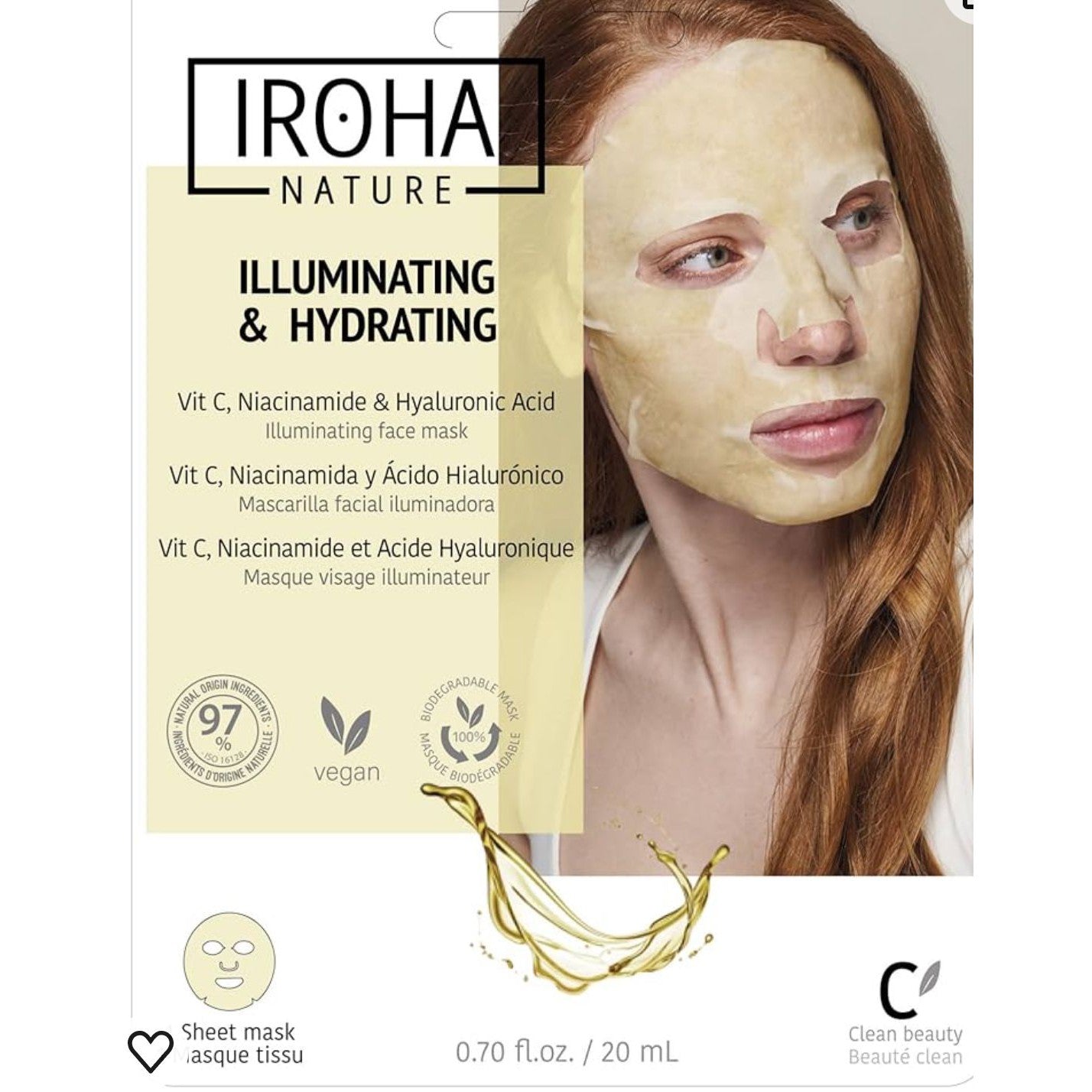 IROHA nature Illuminating & Hydrating Mask with Vitamin C
