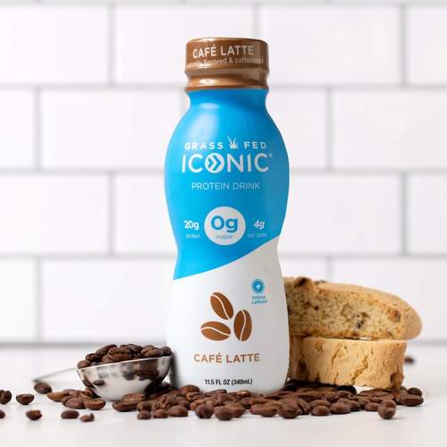Iconic Protein Shake Cafe Latte 0g Sugar Gluten Free Lactose Free Keto Friendly 340ml