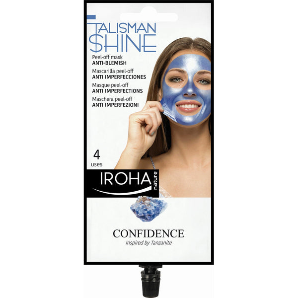 Iroha Nature Anti-Blemish Peel-Off Face Mask - Blue face cleansing mask- 1 pack- Talisman Shine