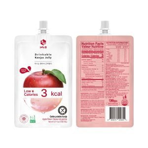 JELLY.B Drinkable Konjac Jelly Apple Healthy and Natural Weight Loss Diet Drink 0 Gram Sugar, Low Calorie 150ml