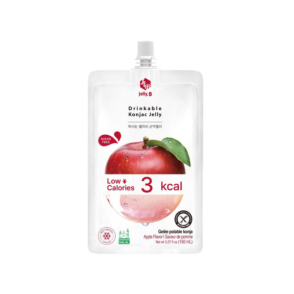 JELLY.B Drinkable Konjac Jelly Apple Healthy and Natural Weight Loss Diet Drink 0 Gram Sugar, Low Calorie 150ml