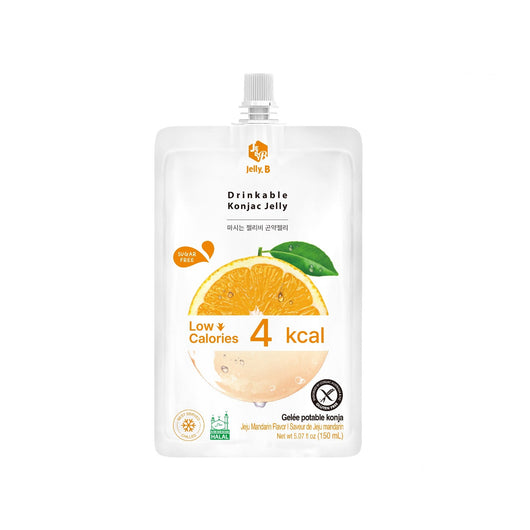 JELLY.B Drinkable Konjac Jelly Mandarin Healthy and Natural Weight Loss Diet Drink 0 Gram Sugar, Low Calorie 150ml