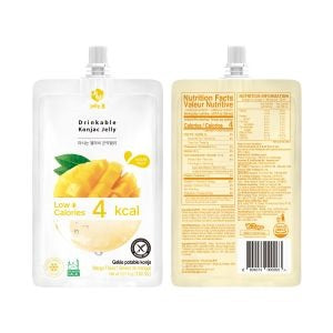 JELLY.B Drinkable Konjac Jelly Mango Healthy and Natural Weight Loss Diet Drink 0 Gram Sugar, Low Calorie 150ml