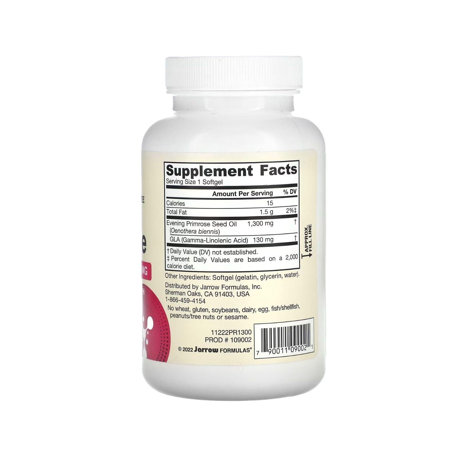 Jarrow Formulas, Evening Primrose, 1300 mg, 60 Softgels