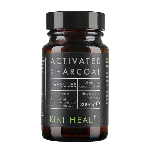 Kiki Health Activated Charcoal 50 Vegetable Capssules