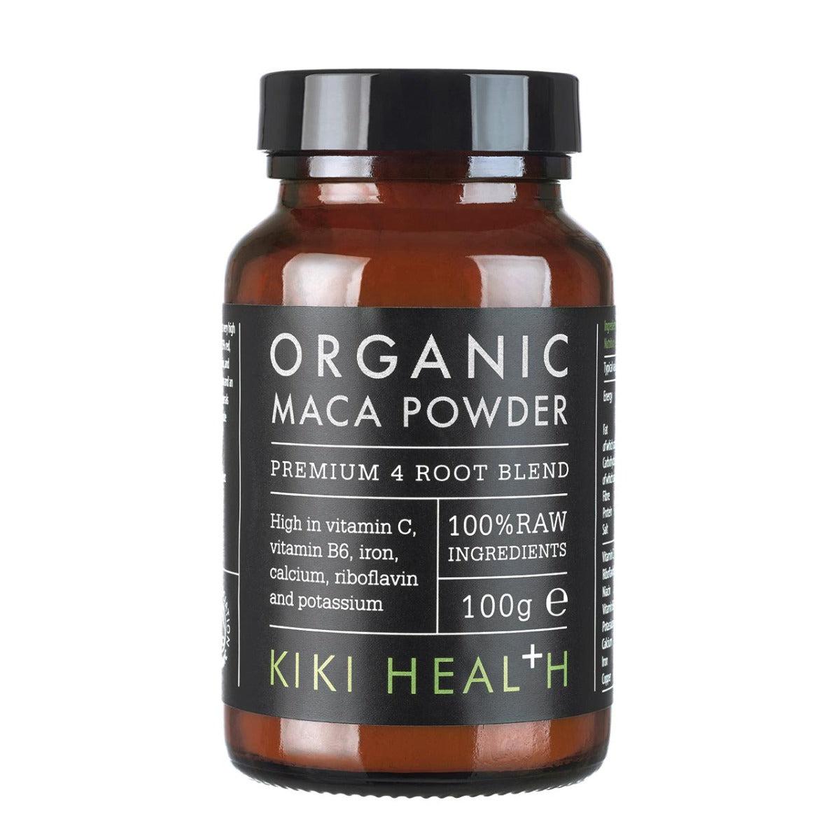 Kiki Health Organic Maca Powder Premium 4 Root Blend Black Maca Red Maca Yellow Maca Purple Maca100g