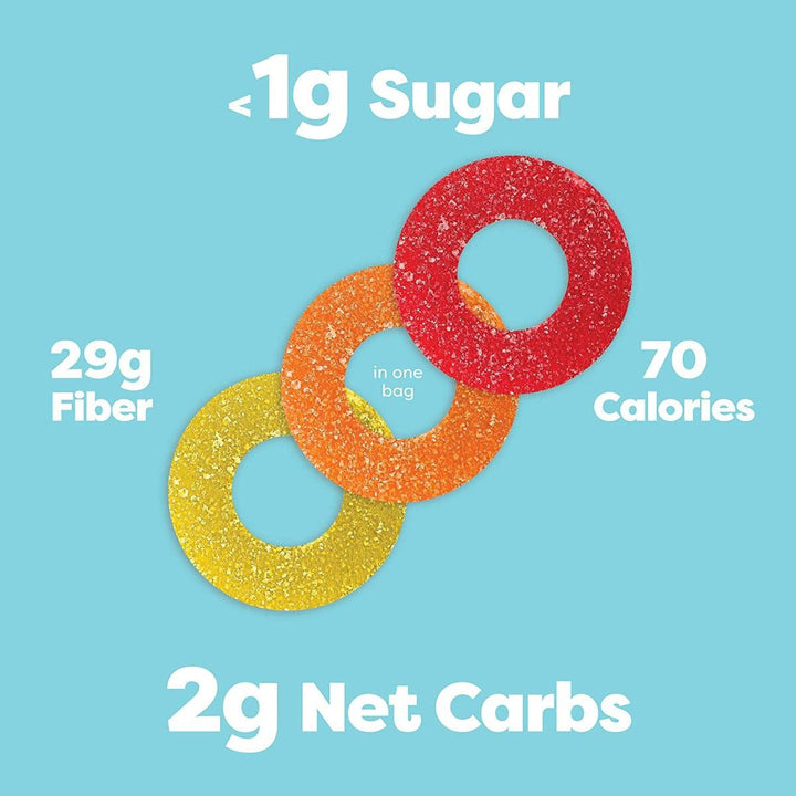 Kiss My Keto Candy Tropical Rings Keto Gummies Low Sugar 50g