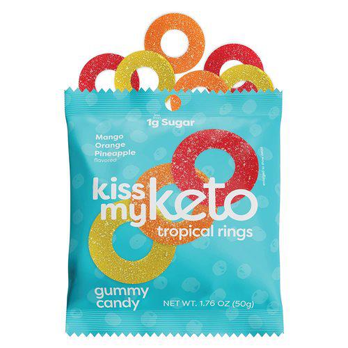 Kiss My Keto Candy Tropical Rings Keto Gummies Low Sugar 50g