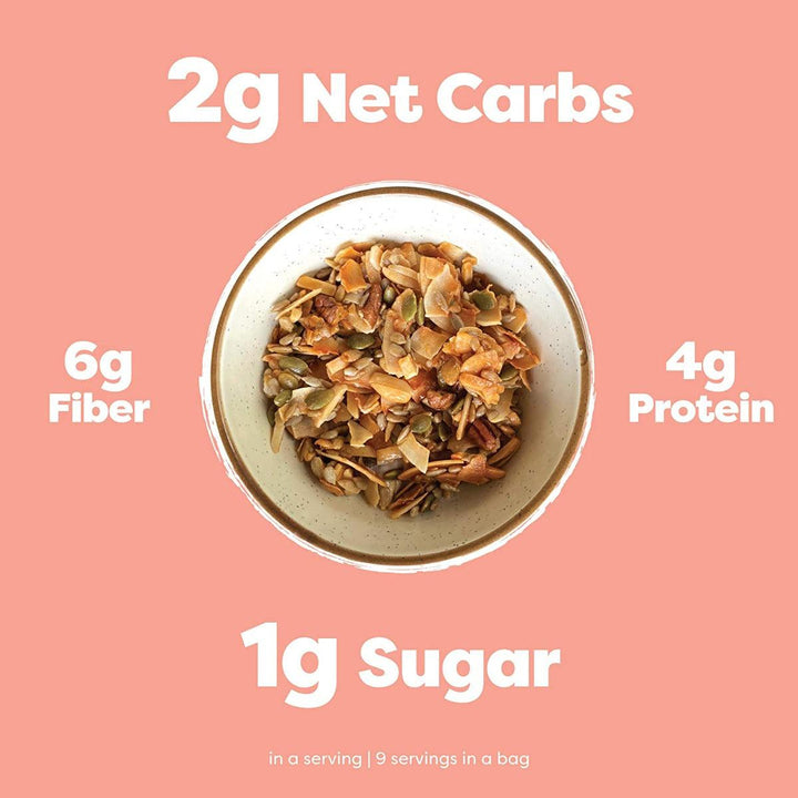 Kiss My Keto Granola Coconut Almond Pecan Gluten Free No Added Sugar 270g